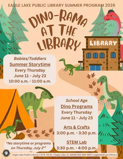 Eagle Lake Public Library's Summer Program Flyer